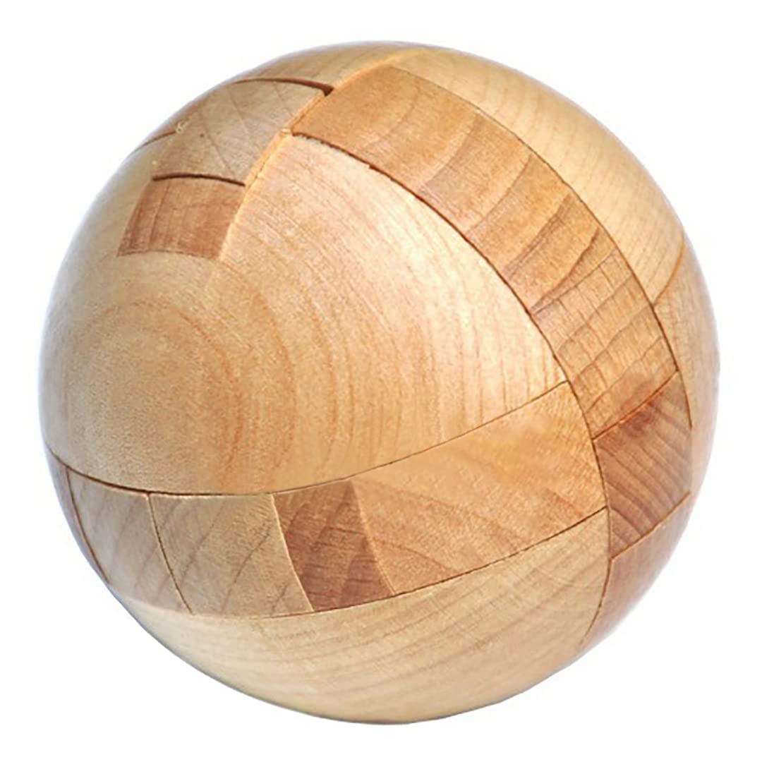 KINGOU Wooden Sphere Puzzle – Brain Teaser Ball for All Ages