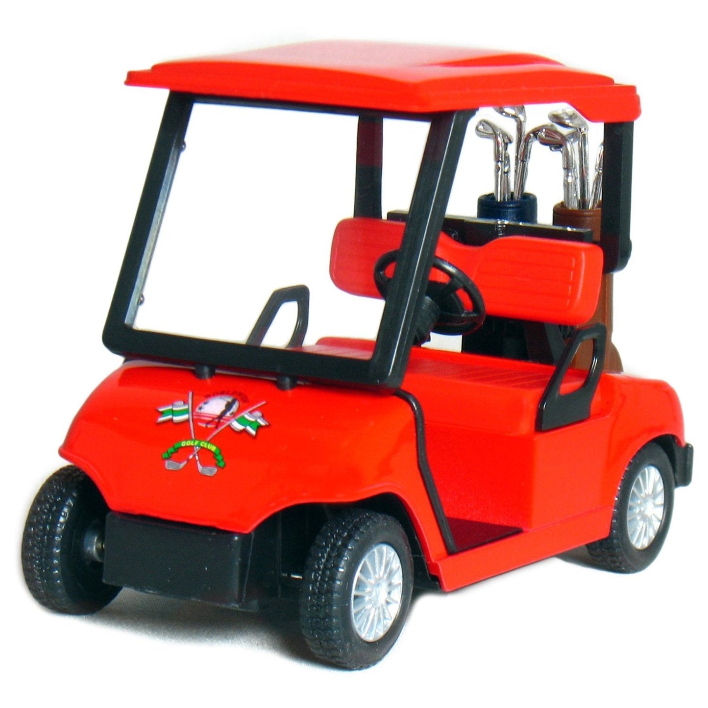 KinsFun Golf Cart 4.5-Inch Die Cast Model with Pullback Action – Red