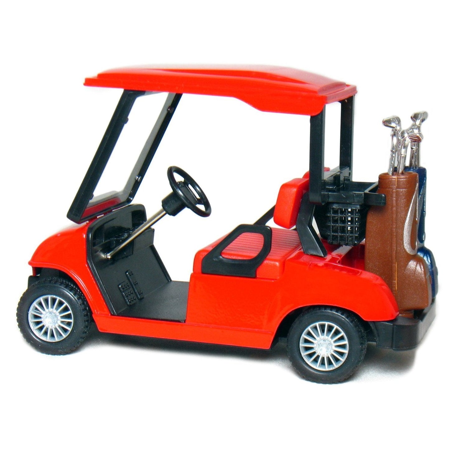 KinsFun Golf Cart 4.5-Inch Die Cast Model with Pullback Action – Red
