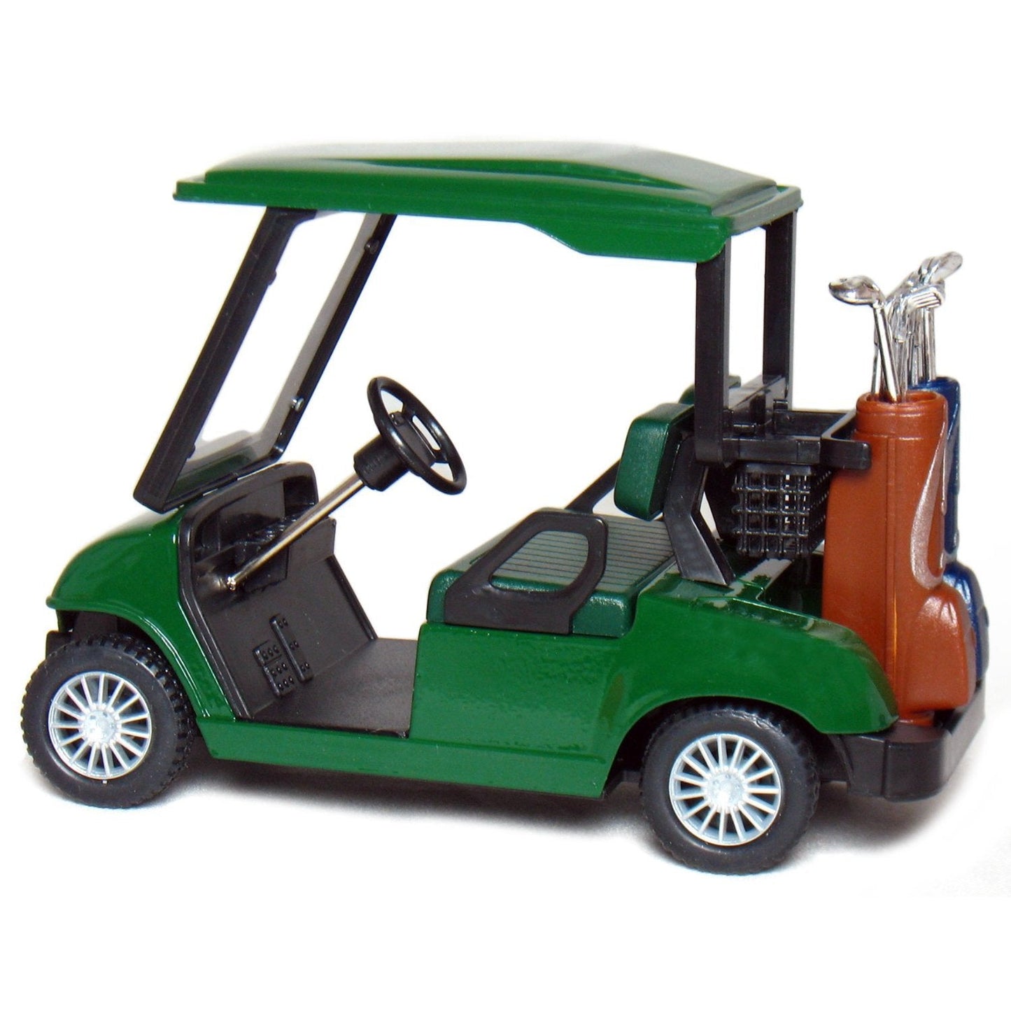 KiNSFUN Golf Cart 4.5-Inch Die Cast Model – Pull-Back Action, Moveable Golf Clubs
