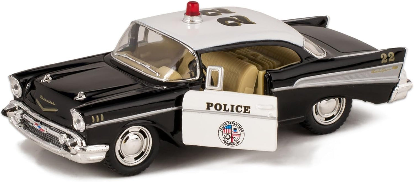 KiNSMART 1957 Chevy Bel Air Coupe 1:40 Scale Die Cast Toy Car – Rescue Police
