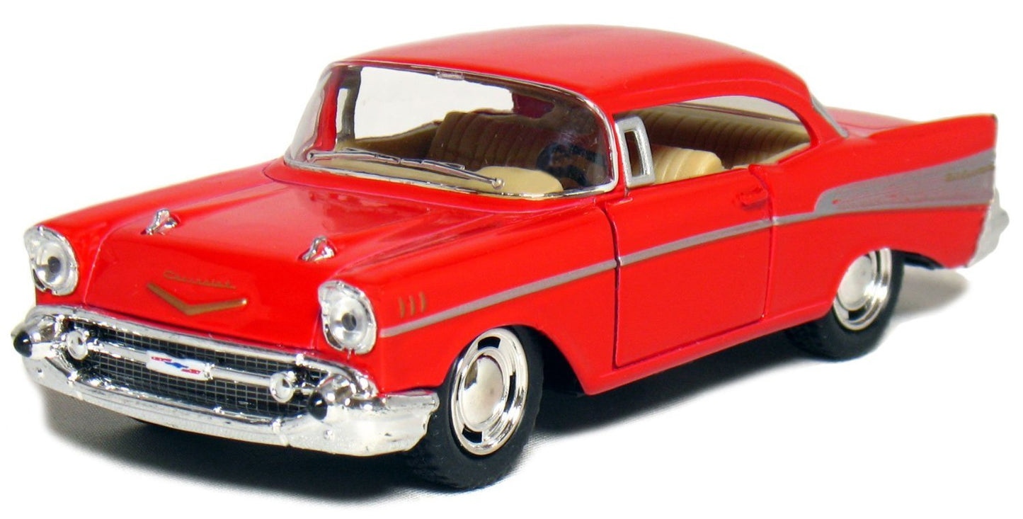 KiNSMART 1957 Chevy Bel Air Coupe – 1:40 Scale Die-Cast Model Car, 5-Inch, Red