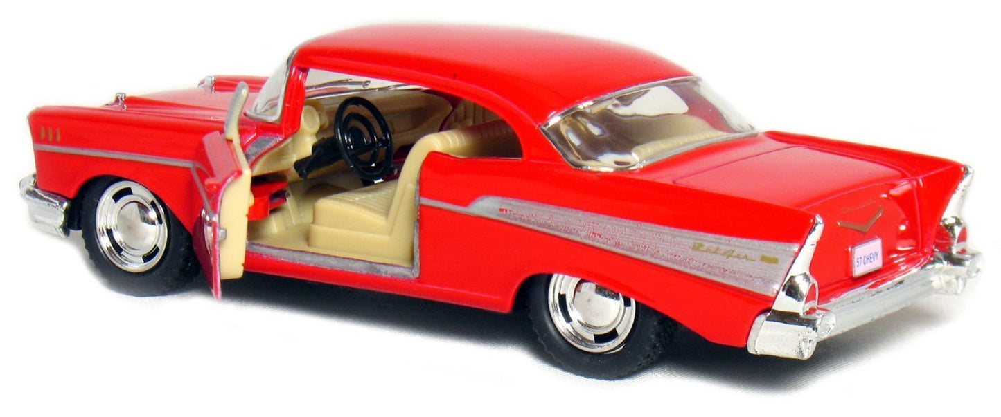 KiNSMART 1957 Chevy Bel Air Coupe – 1:40 Scale Die-Cast Model Car, 5-Inch, Red