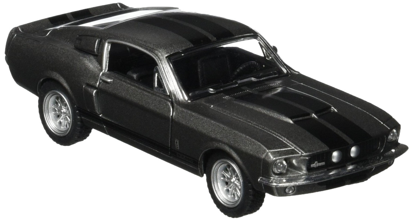 KiNSMART 1967 Ford Shelby Mustang GT500 1:38 Die-Cast Model Car - 5-inch Grey