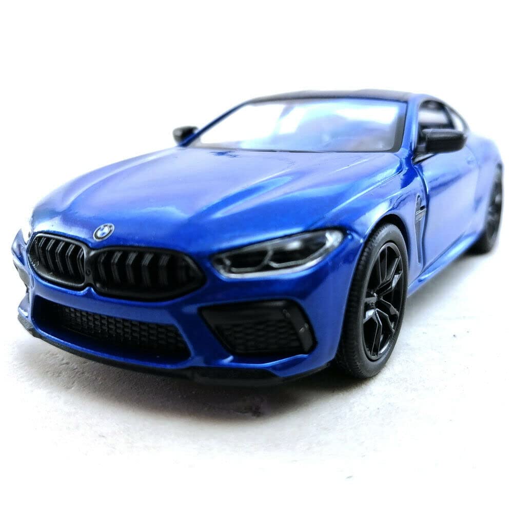 KiNSMART BMW M8 Competition 1:36 Die-Cast Model Car — Blue, Pullback Action & Open Doors