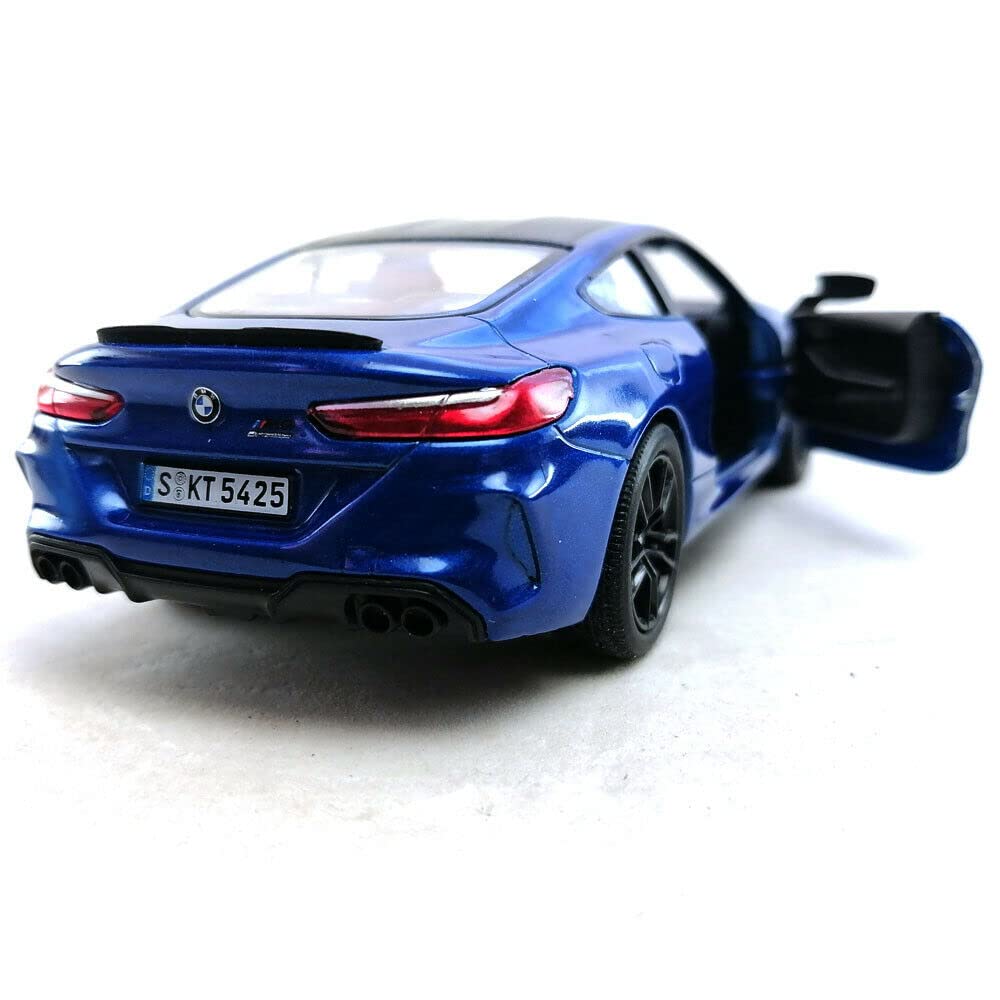 KiNSMART BMW M8 Competition 1:36 Die-Cast Model Car — Blue, Pullback Action & Open Doors