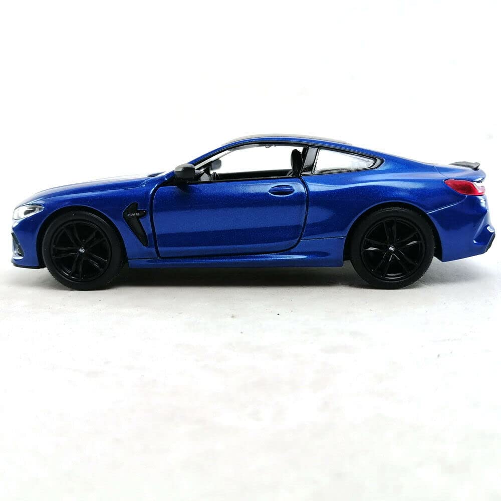 KiNSMART BMW M8 Competition 1:36 Die-Cast Model Car — Blue, Pullback Action & Open Doors