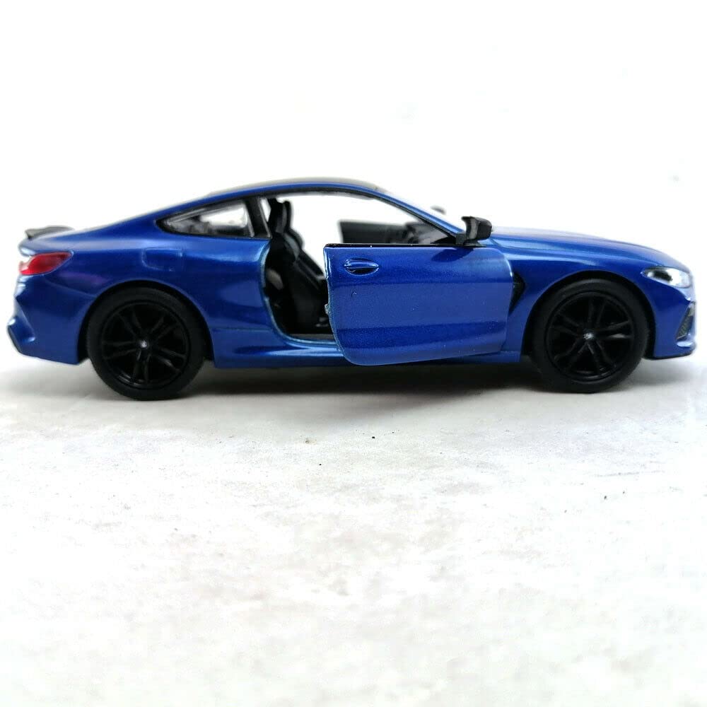 KiNSMART BMW M8 Competition 1:36 Die-Cast Model Car — Blue, Pullback Action & Open Doors