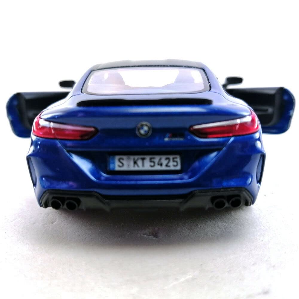 KiNSMART BMW M8 Competition 1:36 Die-Cast Model Car — Blue, Pullback Action & Open Doors