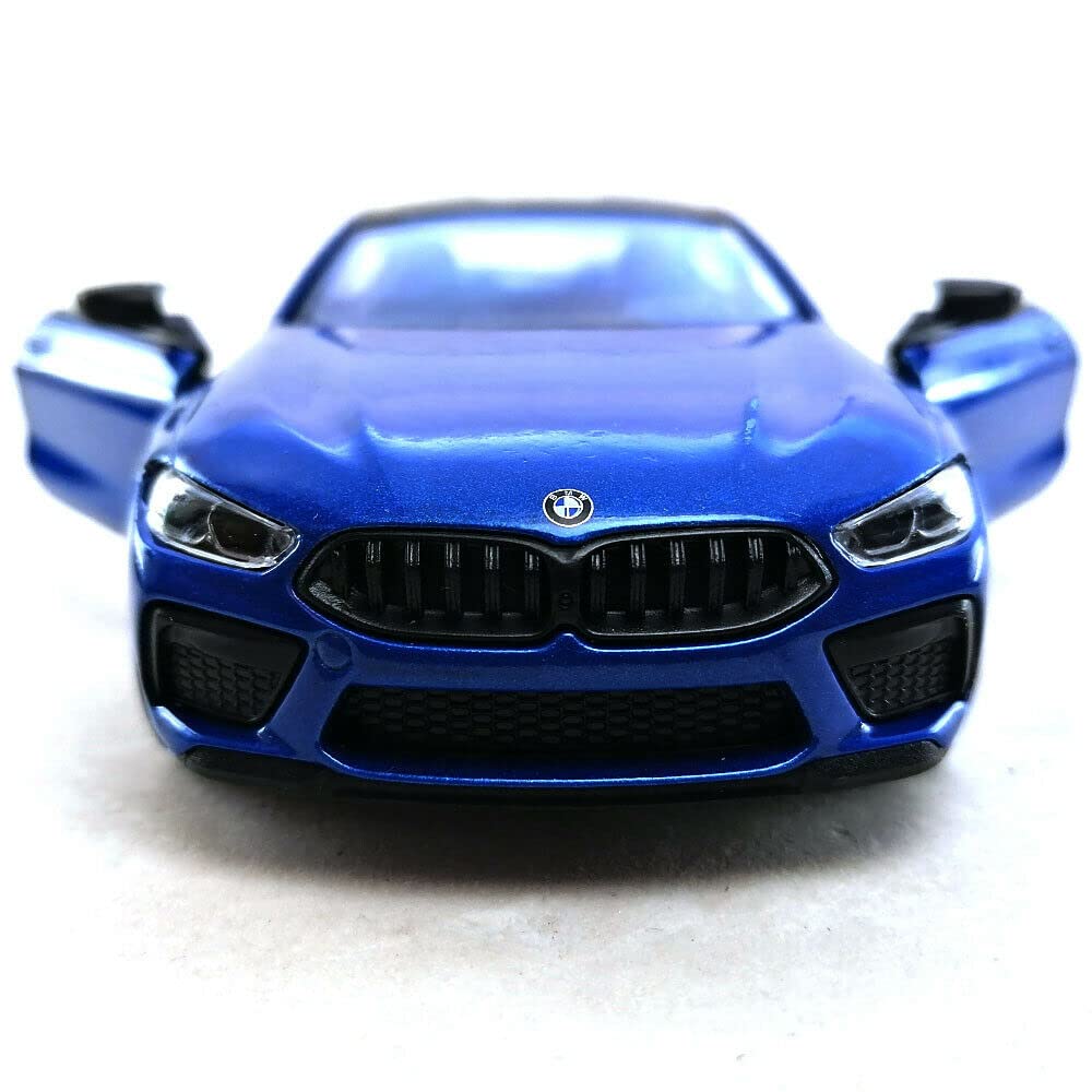 KiNSMART BMW M8 Competition 1:36 Die-Cast Model Car — Blue, Pullback Action & Open Doors