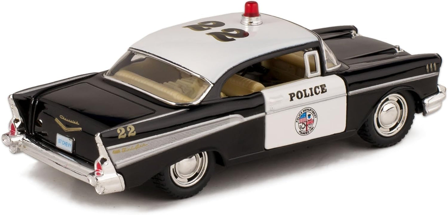 KiNSMART 1957 Chevy Bel Air Coupe 1:40 Scale Die Cast Toy Car – Rescue Police