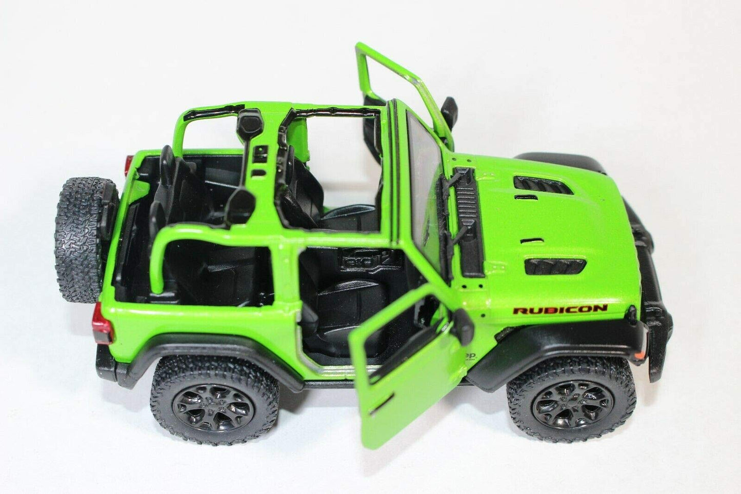 KiNSMART Jeep Wrangler Rubicon 1:34 Die-Cast Model – 5-Inch Green OpenTop