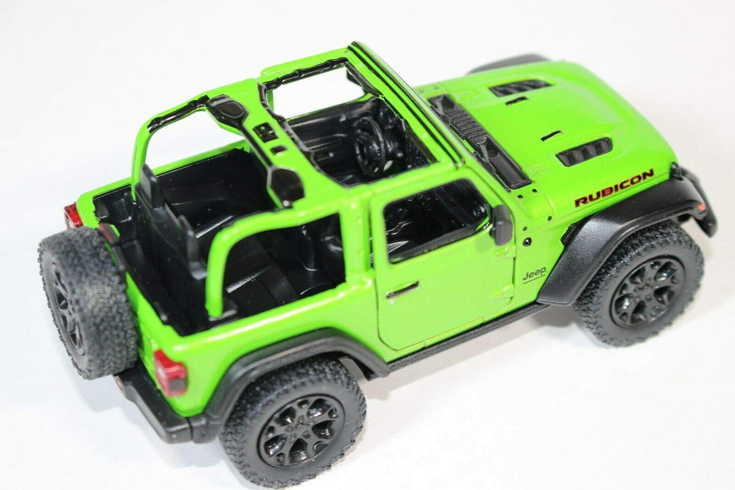KiNSMART Jeep Wrangler Rubicon 1:34 Die-Cast Model – 5-Inch Green OpenTop