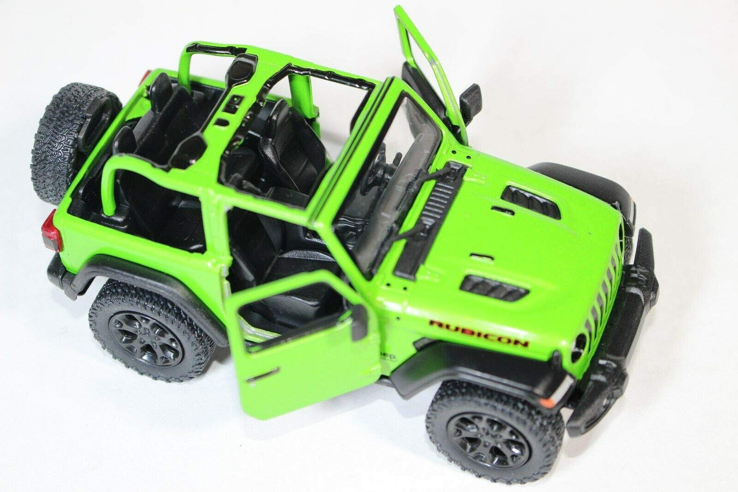 KiNSMART Jeep Wrangler Rubicon 1:34 Die-Cast Model – 5-Inch Green OpenTop