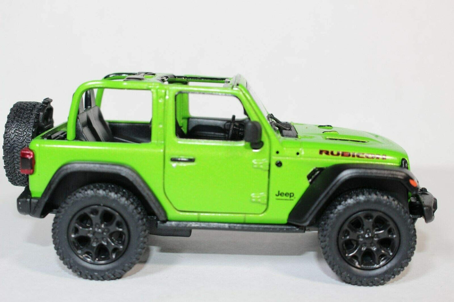 KiNSMART Jeep Wrangler Rubicon 1:34 Die-Cast Model – 5-Inch Green OpenTop