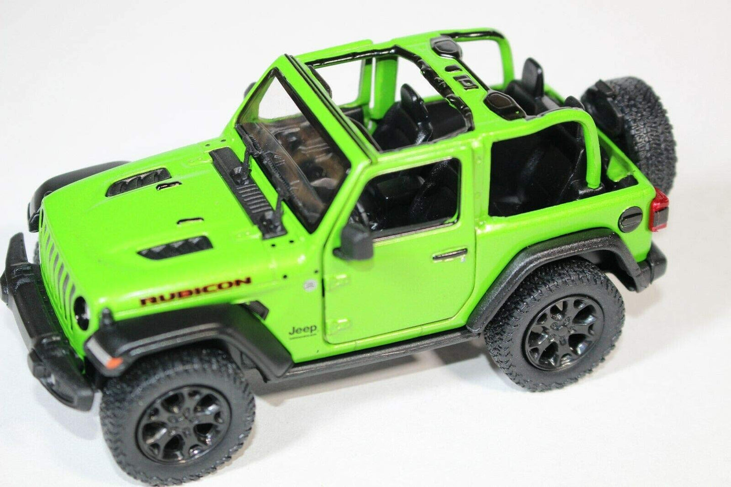 KiNSMART Jeep Wrangler Rubicon 1:34 Die-Cast Model – 5-Inch Green OpenTop