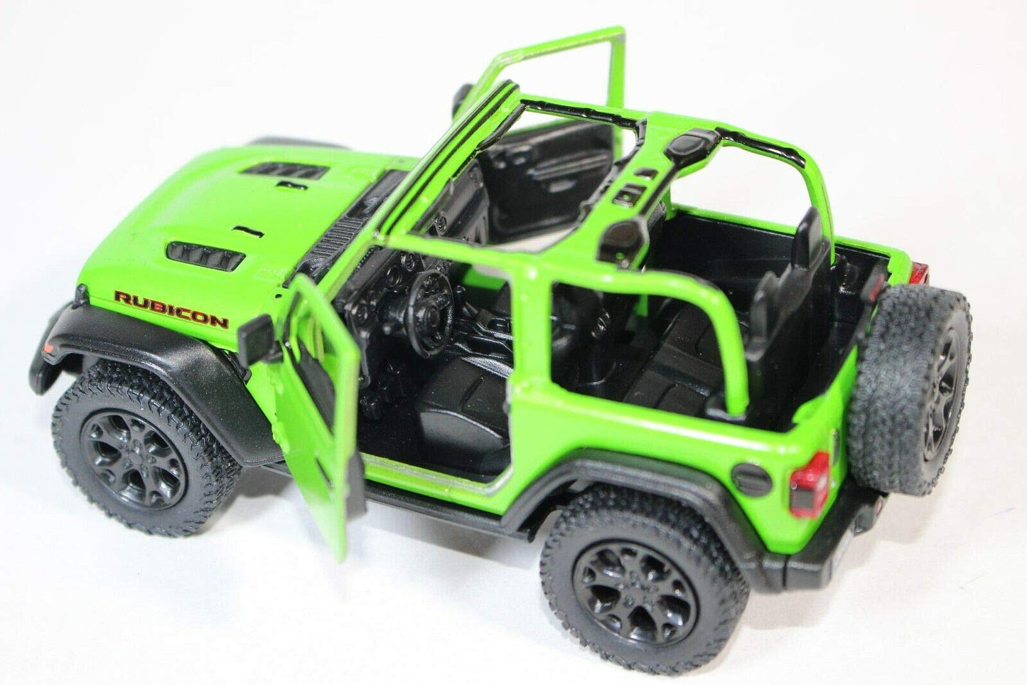 KiNSMART Jeep Wrangler Rubicon 1:34 Die-Cast Model – 5-Inch Green OpenTop