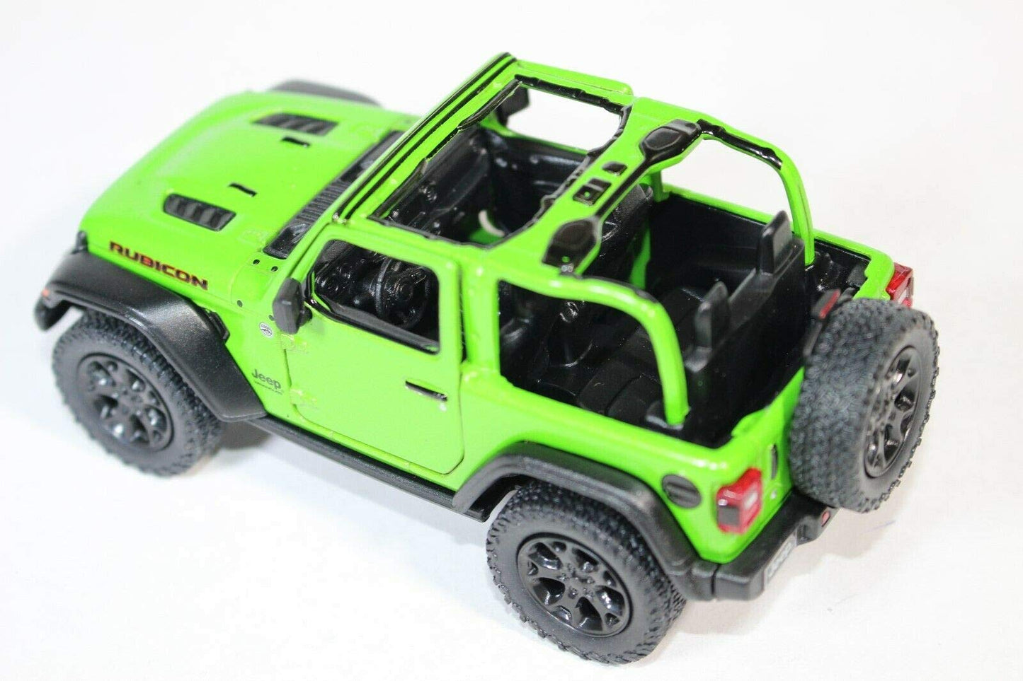 KiNSMART Jeep Wrangler Rubicon 1:34 Die-Cast Model – 5-Inch Green OpenTop