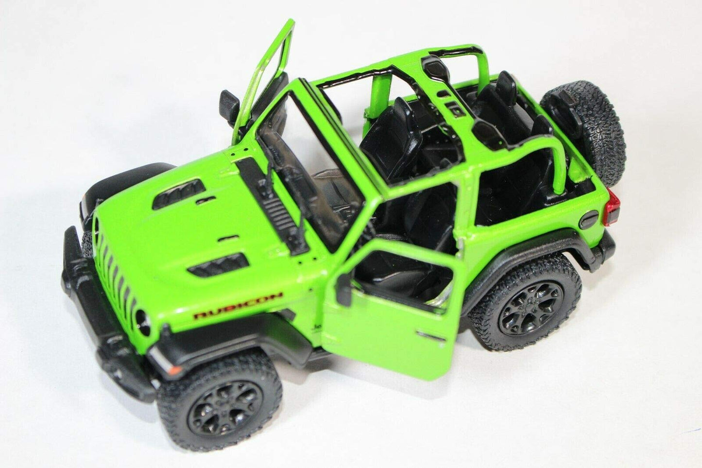 KiNSMART Jeep Wrangler Rubicon 1:34 Die-Cast Model – 5-Inch Green OpenTop