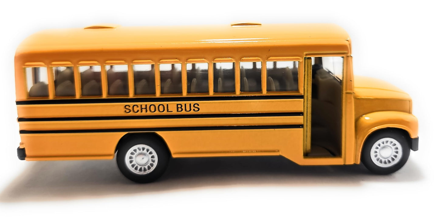 KiNSMART KiNSFUN Yellow School Bus 5-Inch Die-Cast Model Toy Car