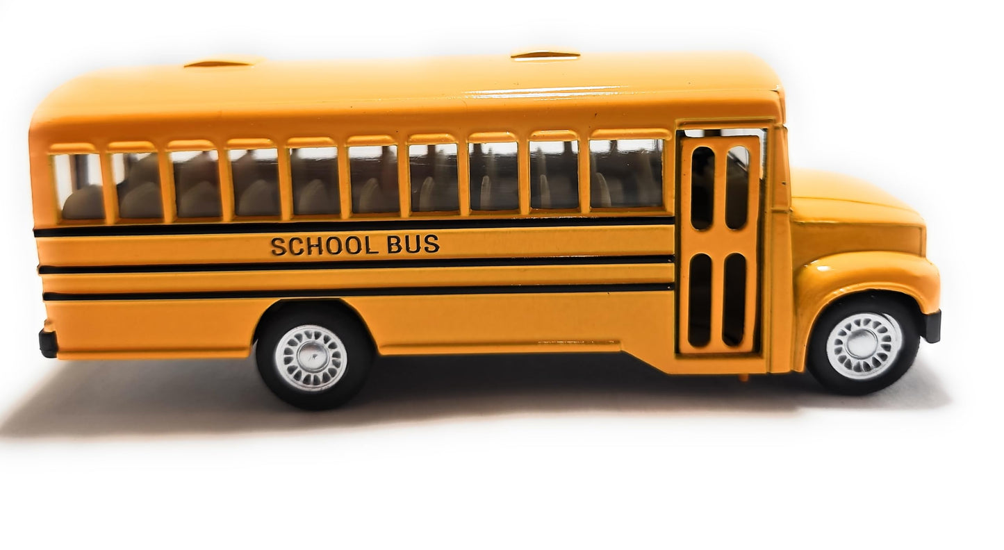 KiNSMART KiNSFUN Yellow School Bus 5-Inch Die-Cast Model Toy Car