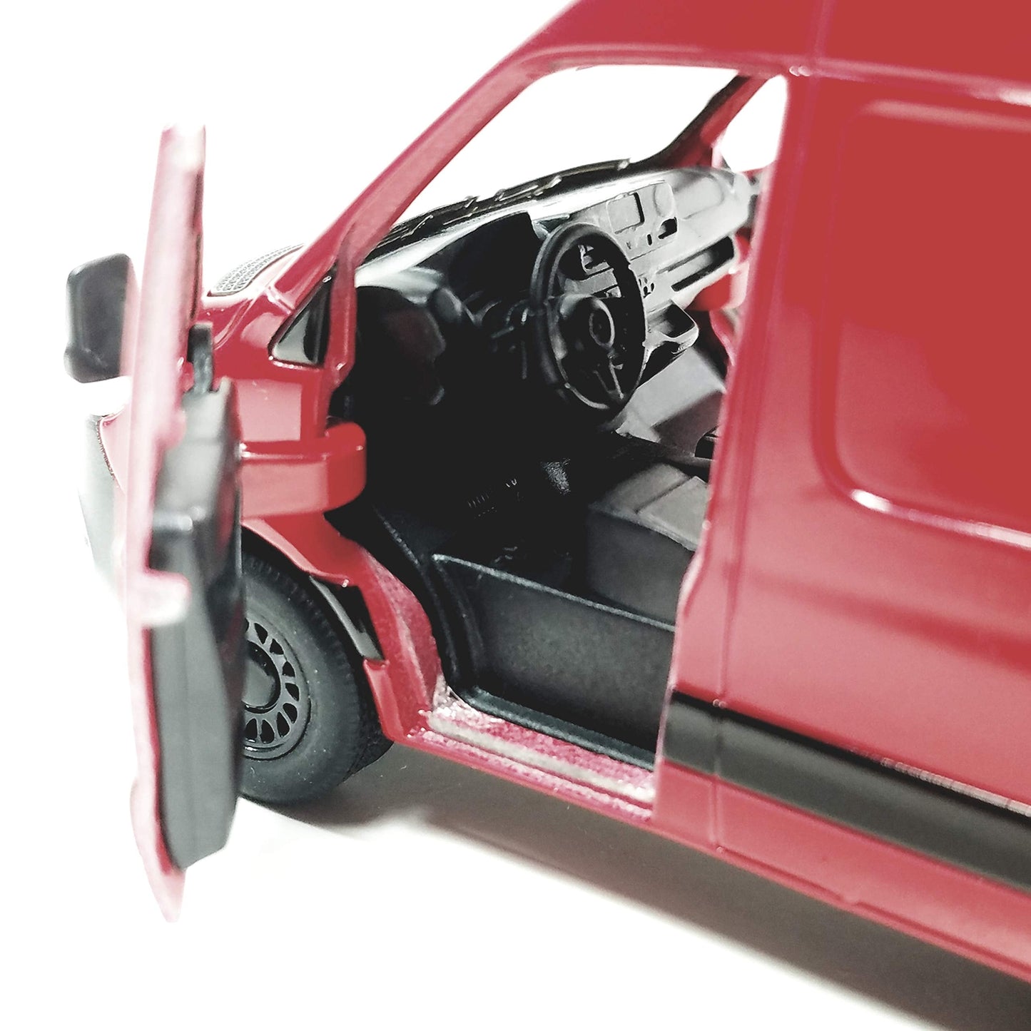 KiNSMART Mercedes-Benz Sprinter Cargo Van 1:48 O Scale Die-Cast Model – Red, Pull-Back Action