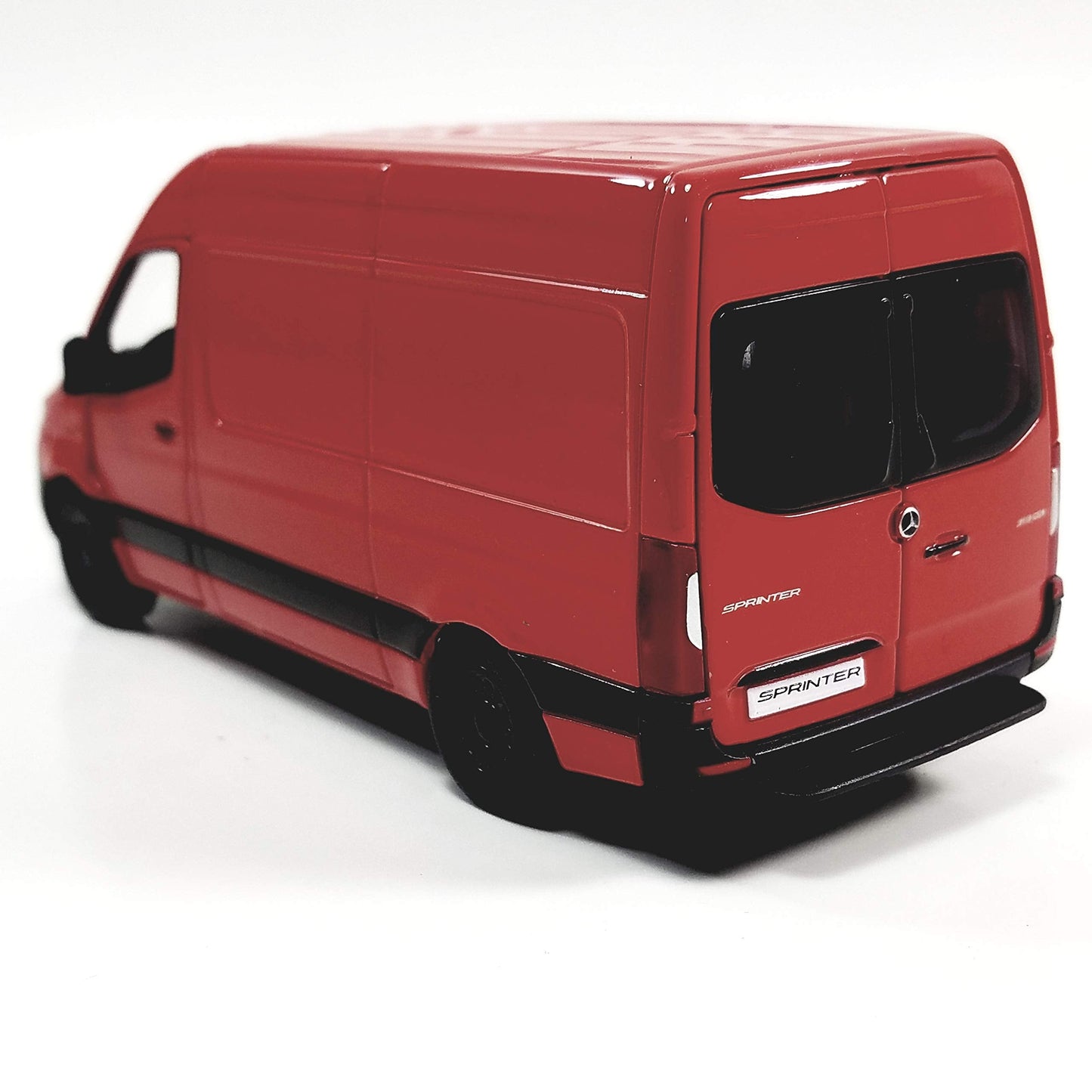 KiNSMART Mercedes-Benz Sprinter Cargo Van 1:48 O Scale Die-Cast Model – Red, Pull-Back Action