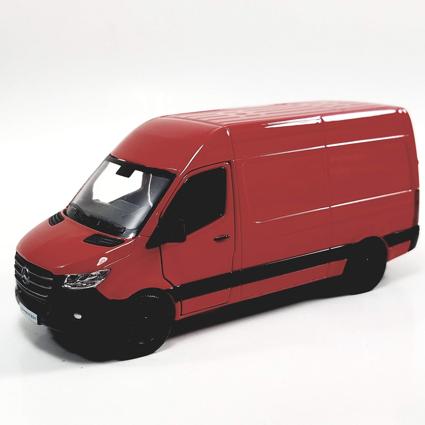 KiNSMART Mercedes-Benz Sprinter Cargo Van 1:48 O Scale Die-Cast Model – Red, Pull-Back Action