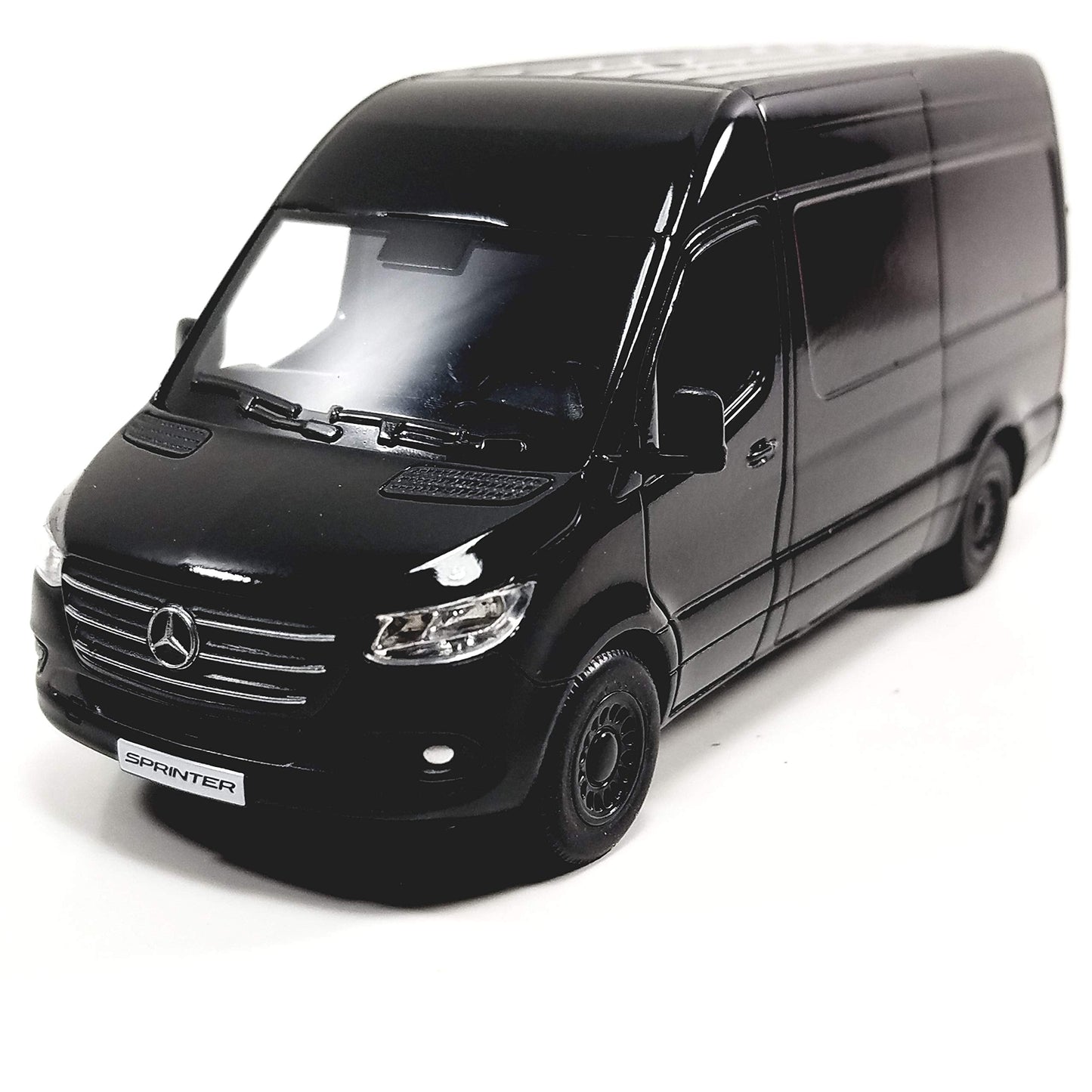 KiNSMART Mercedes-Benz Sprinter Cargo Van 1:48 Die-Cast Model – Pull-Back Action, Black