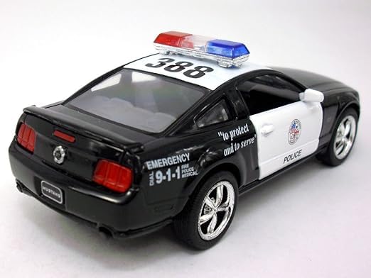 KiNSMART 2006 Ford Mustang GT 1:38 Die-Cast Model Car – 5-Inch Display (Police)