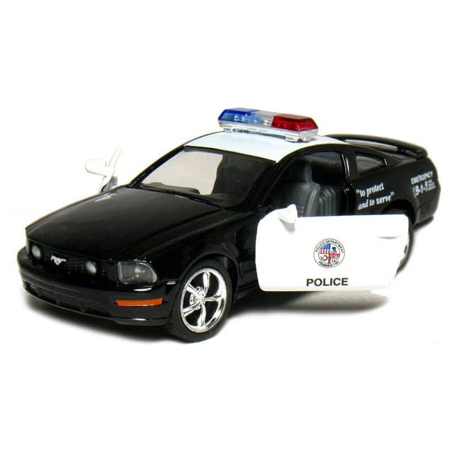 KiNSMART 2006 Ford Mustang GT 1:38 Die-Cast Model Car – 5-Inch Display (Police)
