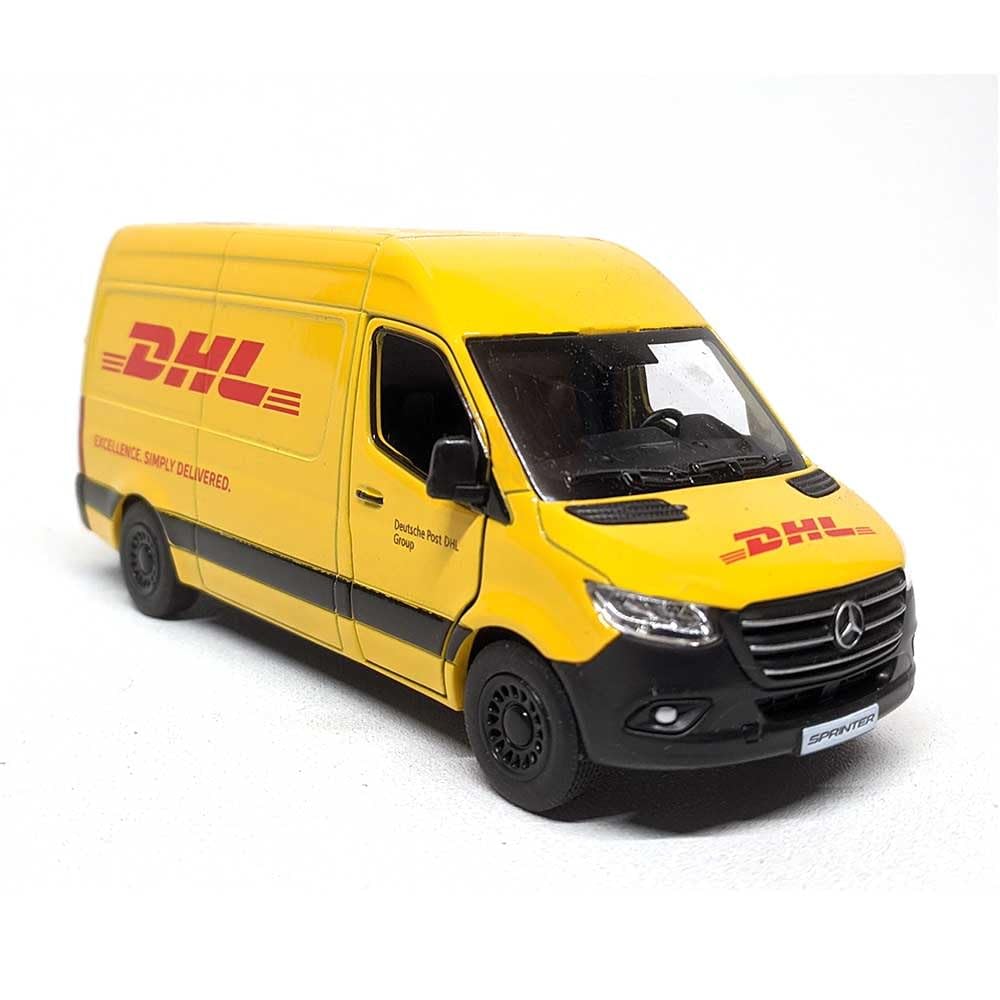 KiNSMART Mercedes-Benz Sprinter Cargo Van 1:48 O Scale Die-Cast Model – Pull-Back Action (UPS Edition)