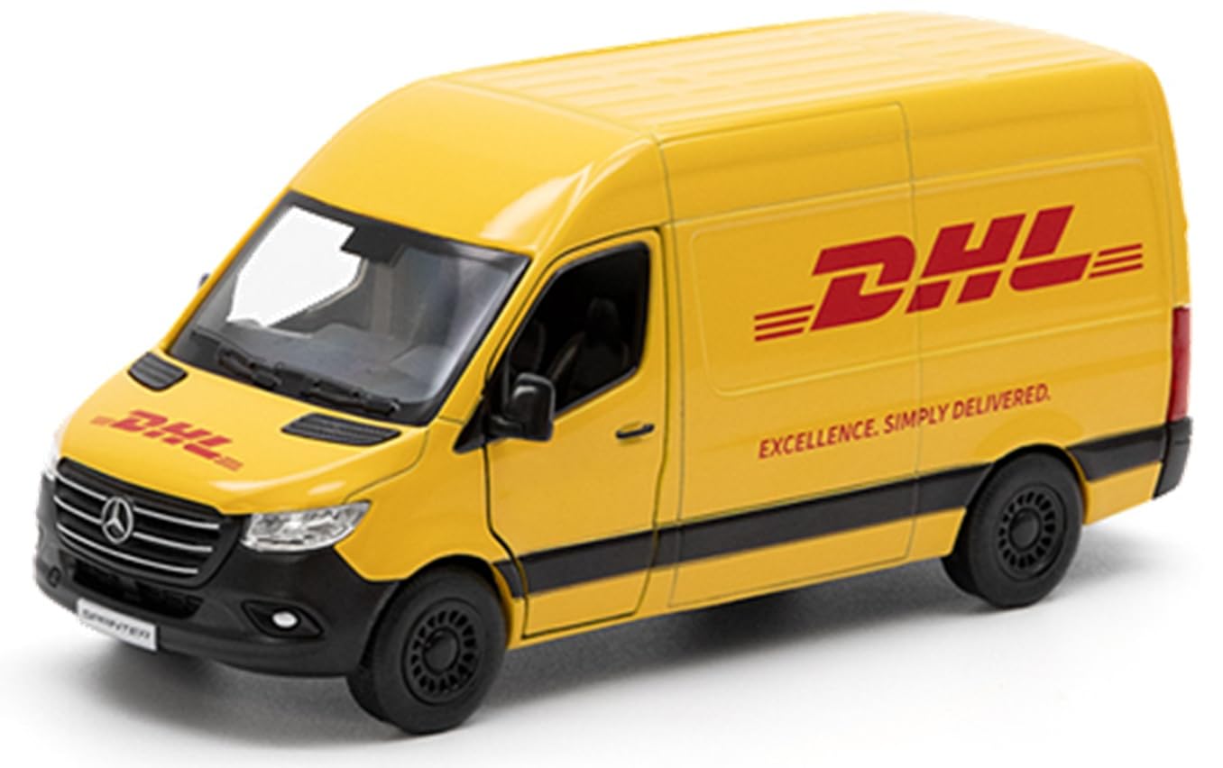 KiNSMART Mercedes-Benz Sprinter Cargo Van 1:48 O Scale Die-Cast Model – Pull-Back Action (UPS Edition)