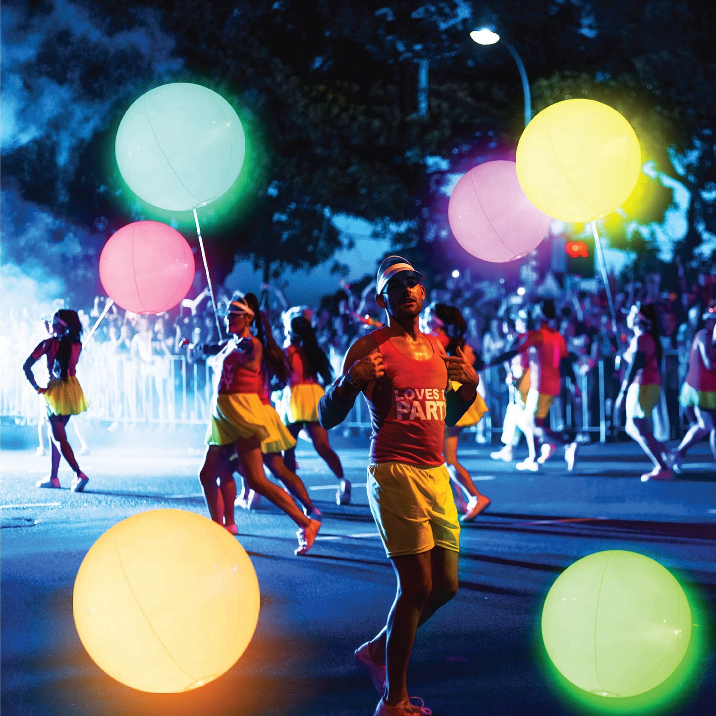 KIRALUMI Glow Beach Balls 16-Inch – 2 Pack with 8 LED Modes