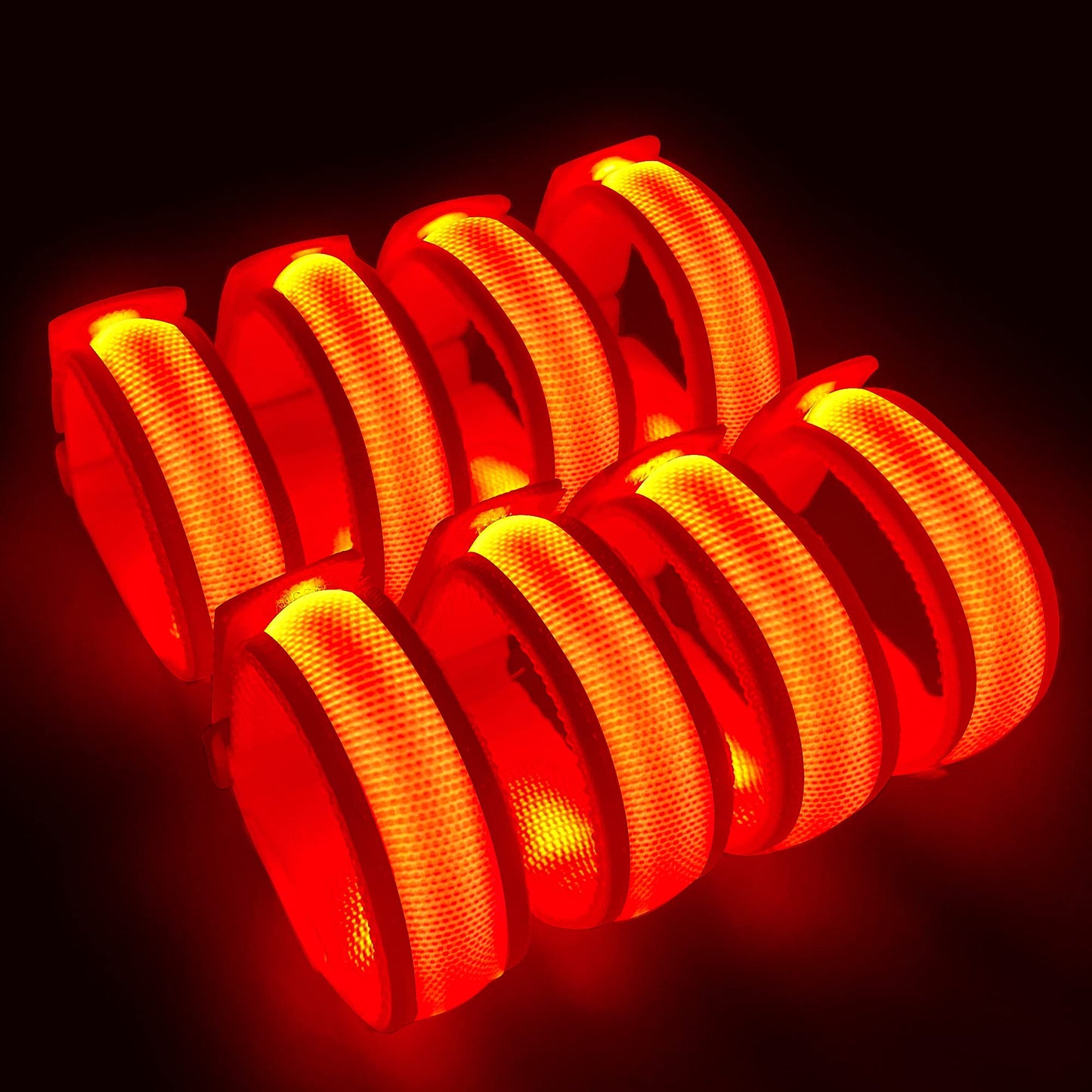 KIRALUMI 8 Pack LED Glow Bracelets – Light Up Wristbands for Parties, Concerts & Festivals