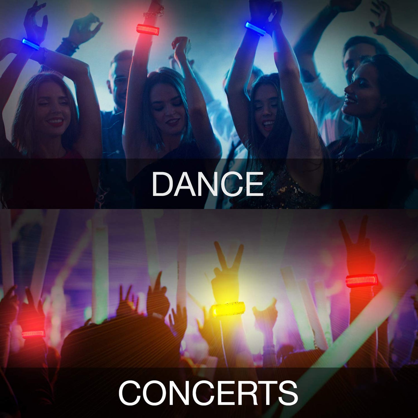 KIRALUMI 8 PCS LED Glow Bracelets – Light Up Wristbands for Kids & Adults | Party & Night Event Essentials