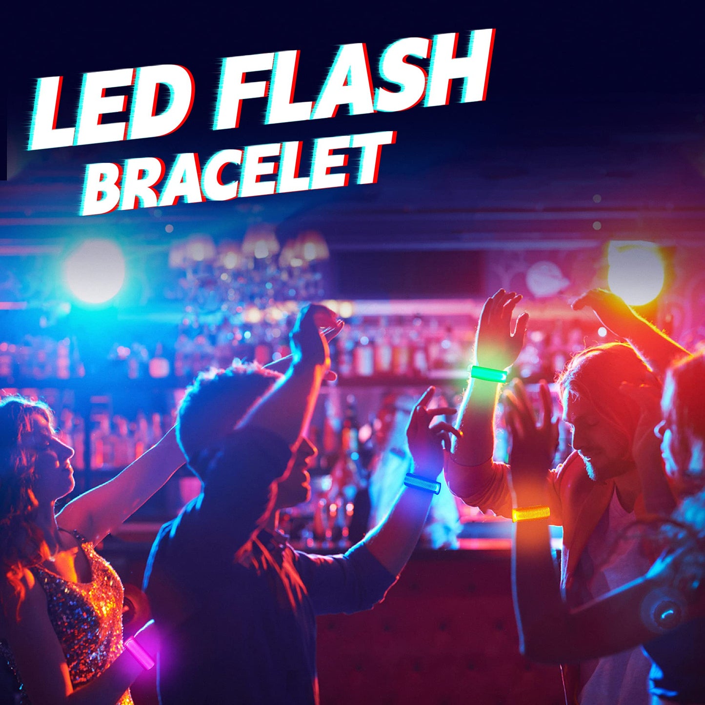 KIRALUMI 8 Pack LED Glow Bracelets – Light Up Wristbands for Parties, Concerts & Festivals