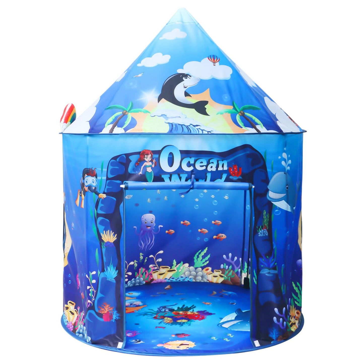 KIRKJUFELL Premium Under The Sea Kids Tent | Ocean Mermaid Play Tent for Toddlers 3-5