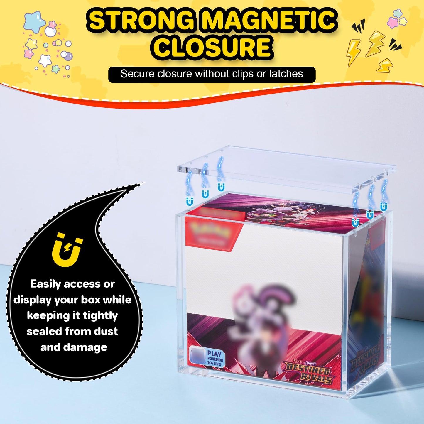 Kisbox PKMN Booster Box Acrylic Case – 5mm Dustproof Display Box
