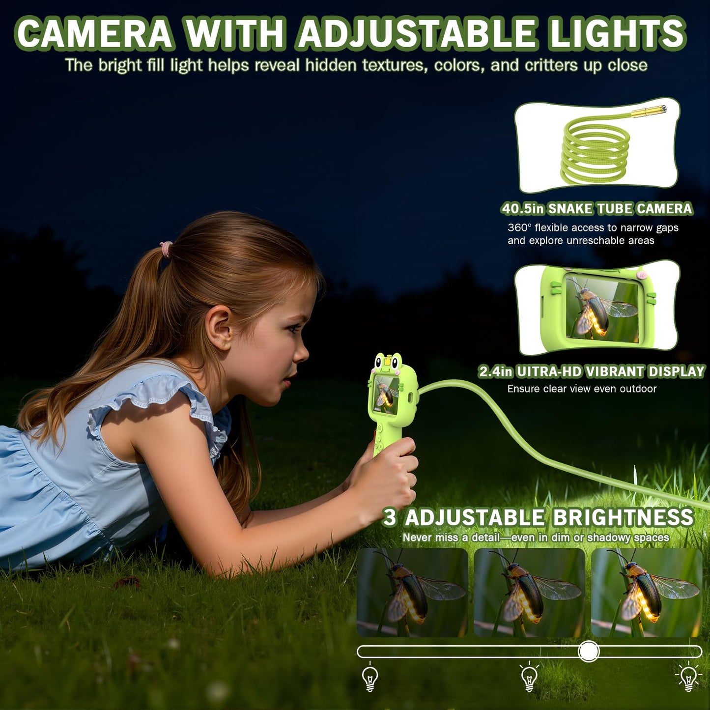 Kiscamgear Kids Camera and Endoscope with Light — STEM Outdoor Explorer