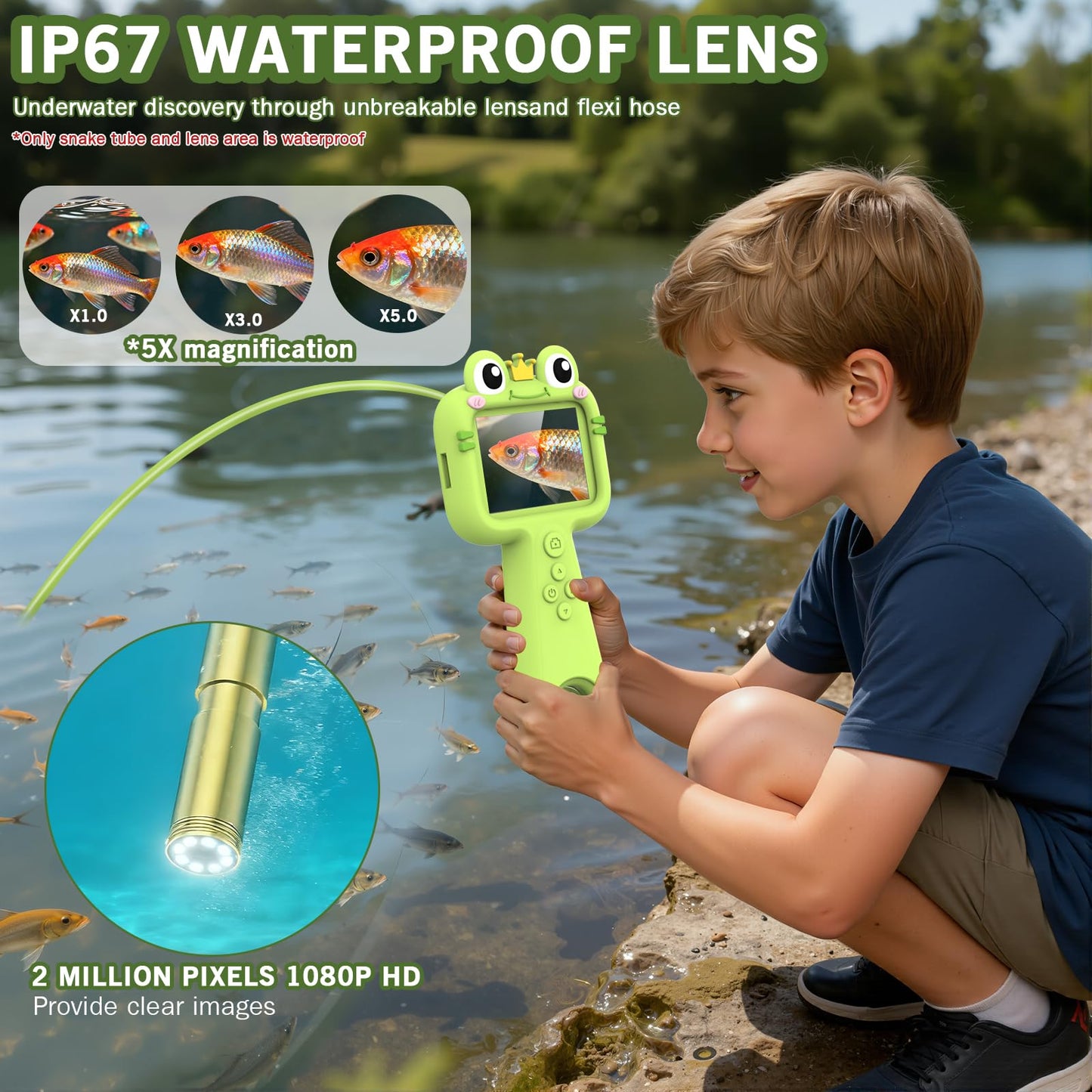 Kiscamgear Kids Camera and Endoscope with Light — STEM Outdoor Explorer