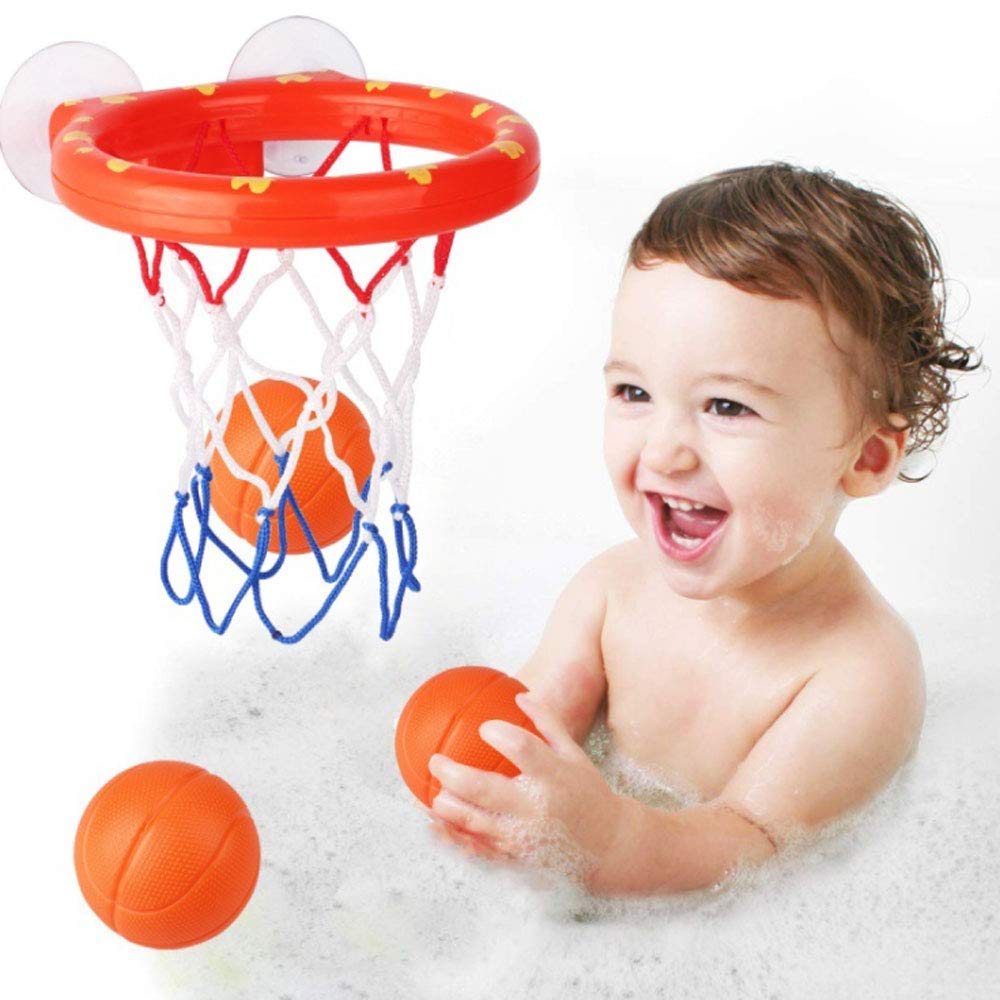 KISEER 2 Pack Bathtub Basketball Hoop with Heavy Duty Suction Cups – 6 Balls Included