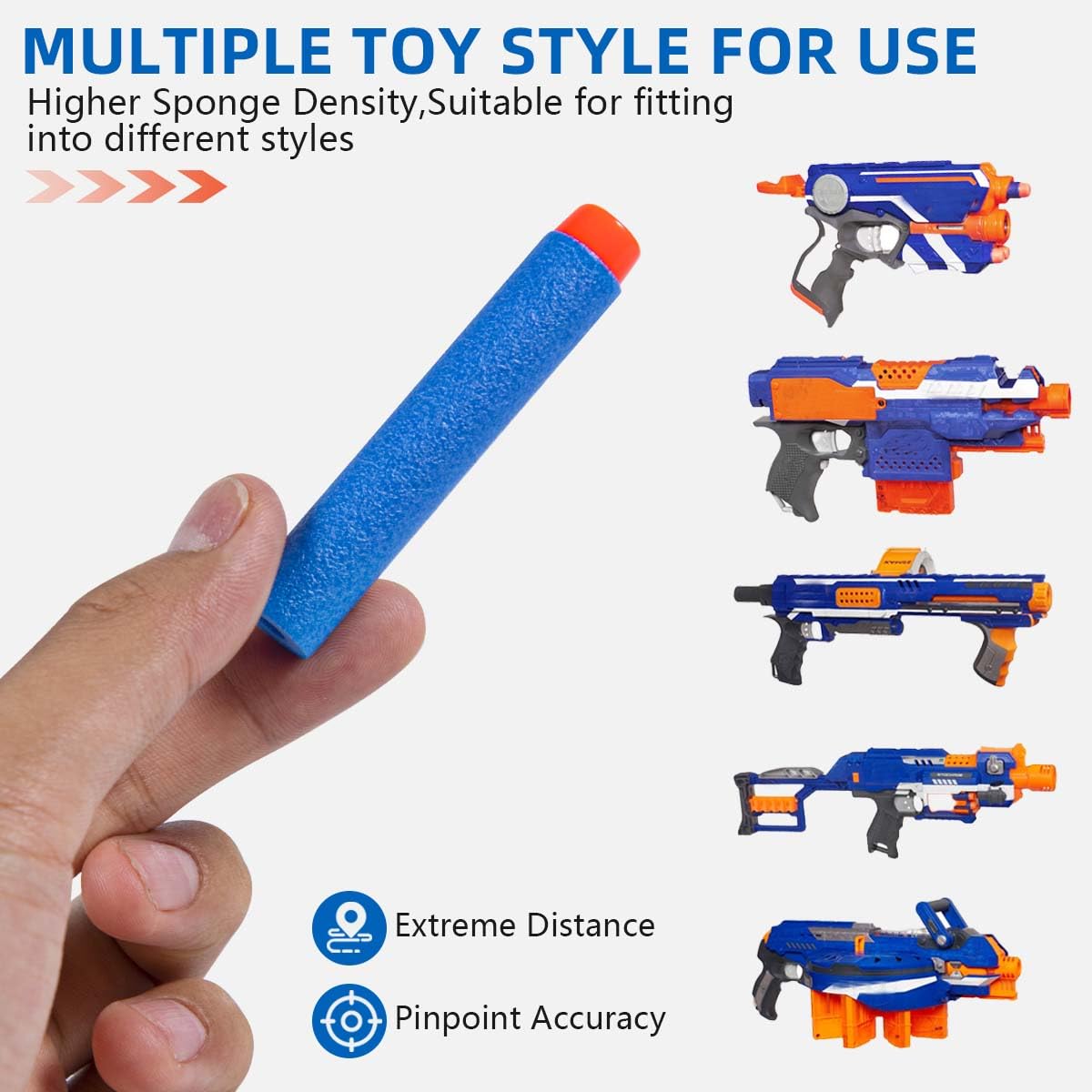 KISEER 240 Pcs Colorful Nerf Darts — Refill Bullets for N-Strike Elite Blasters