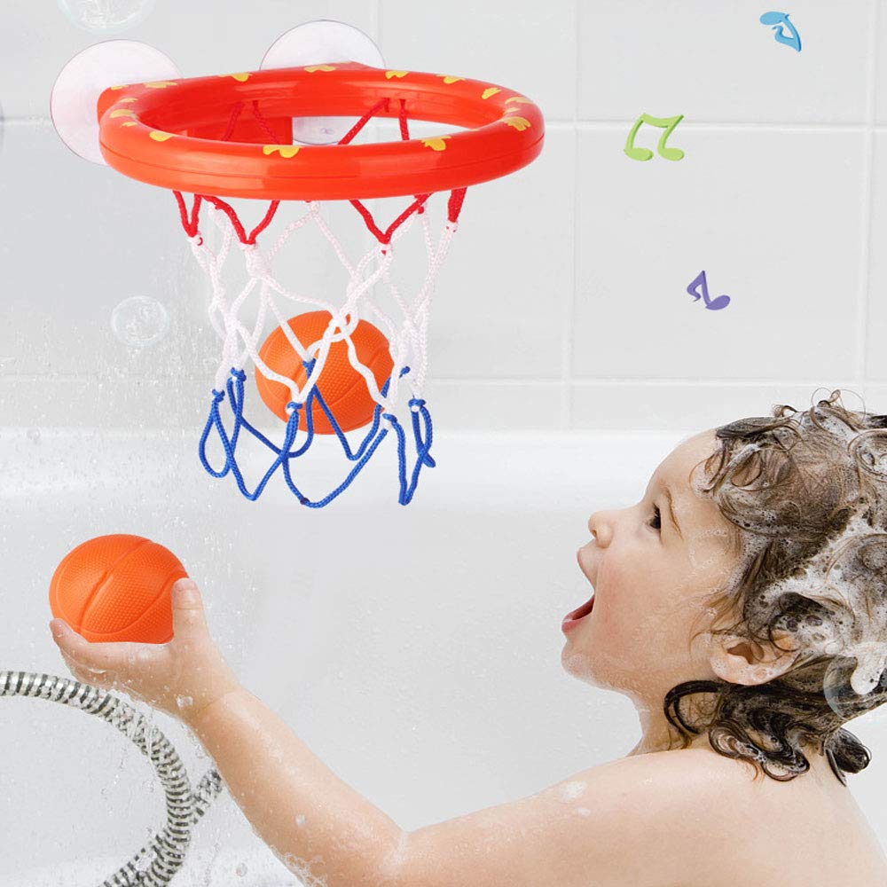 KISEER 2 Pack Bathtub Basketball Hoop with Heavy Duty Suction Cups – 6 Balls Included