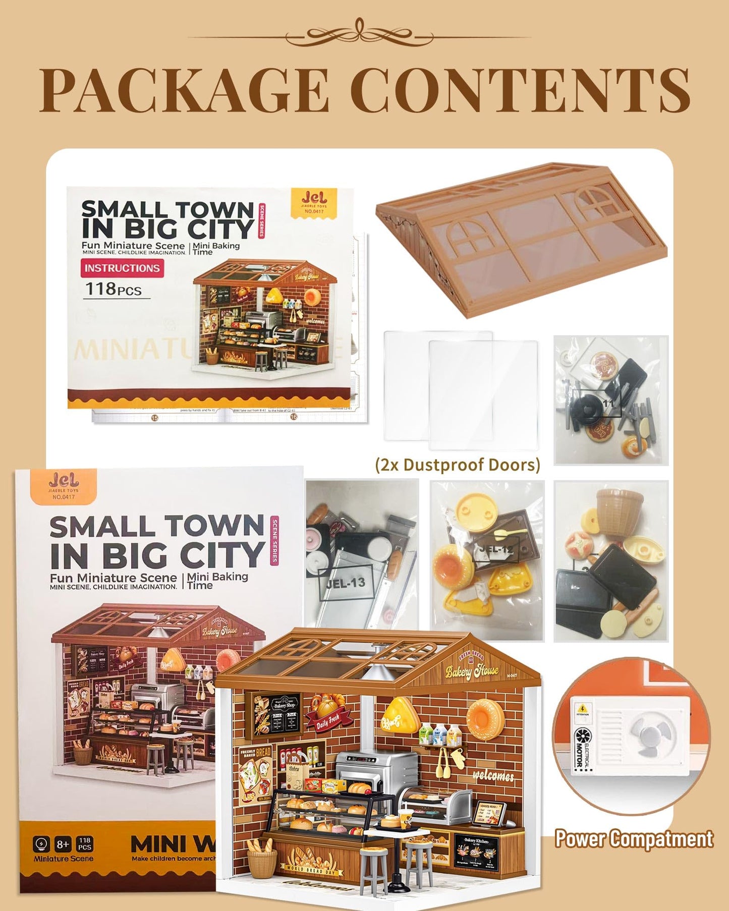 Kisoy DIY Miniature House Kit — Tiny House Model with Furniture & LED Light for Adults