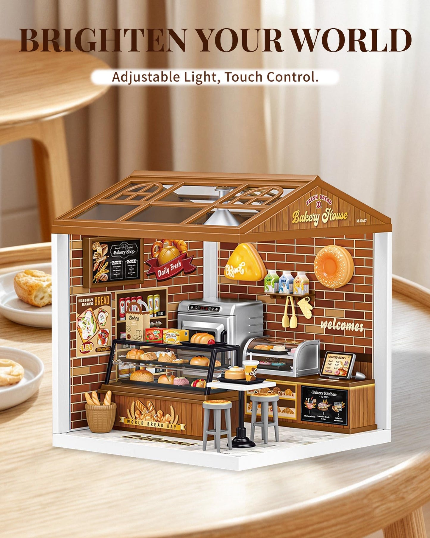 Kisoy DIY Miniature House Kit — Tiny House Model with Furniture & LED Light for Adults