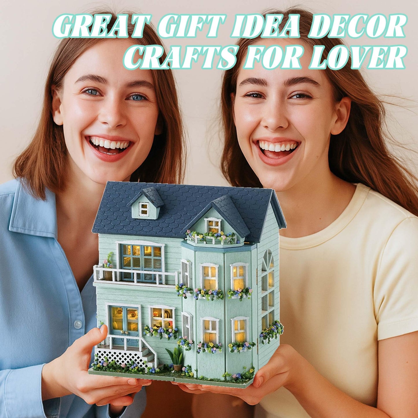 Kisoy Romantic Dollhouse Kit – Creative DIY Gift & Cozy Decor
