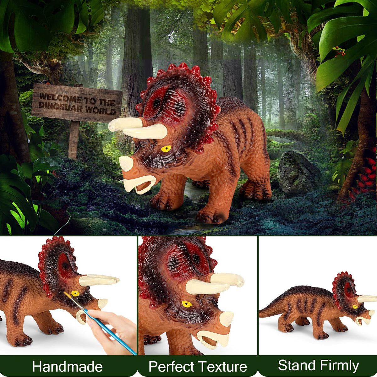 Kissdream 7-Piece Jumbo Dinosaur Toys – Realistic Giant Dino Set for Kids