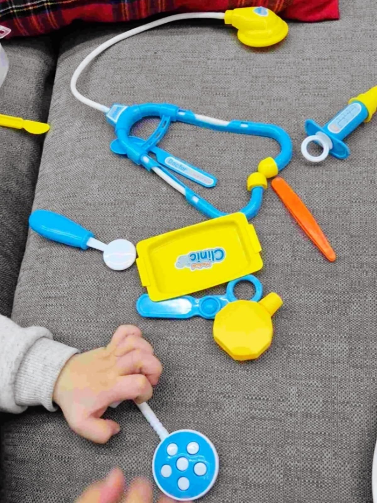 Kiszo Toddler Doctor Kit – 12-Piece Play Set with Carry Case (Blue)