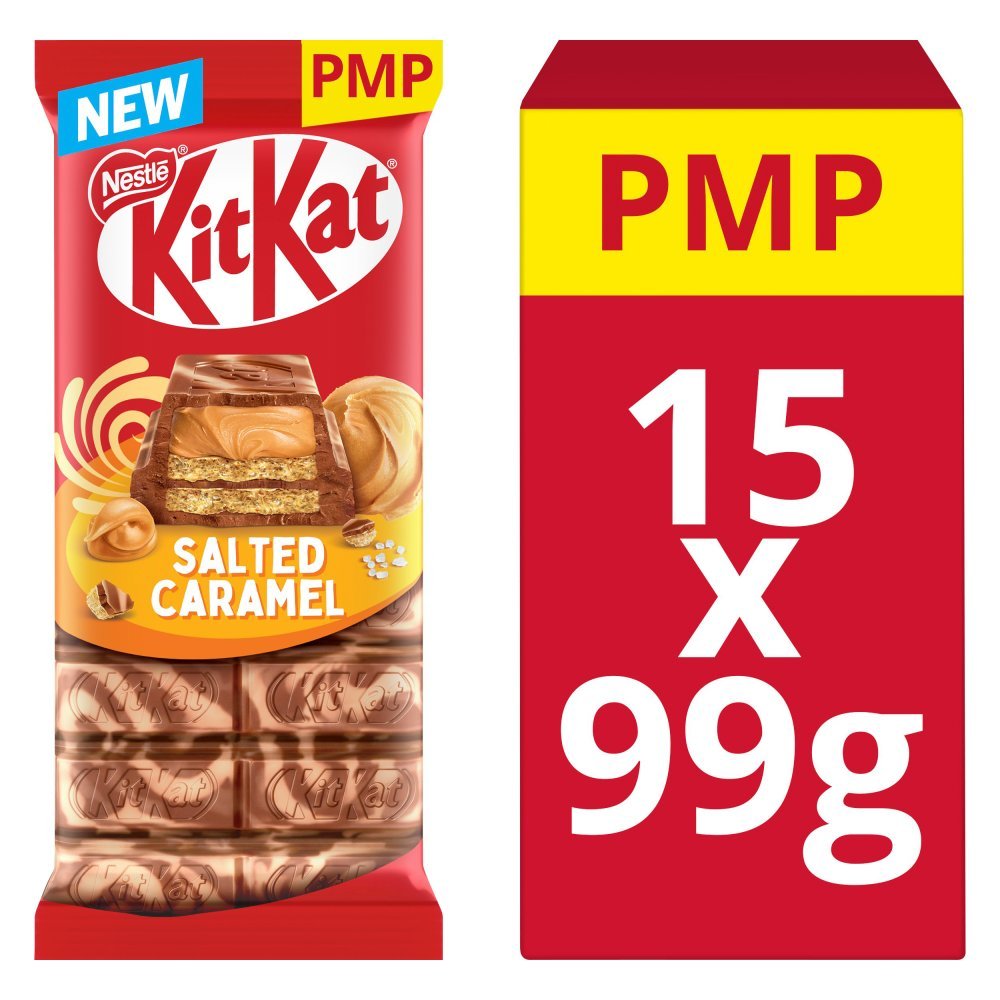KitKat Salted Caramel Chocolate Sharing Bar 99g PMP (Box of 15)